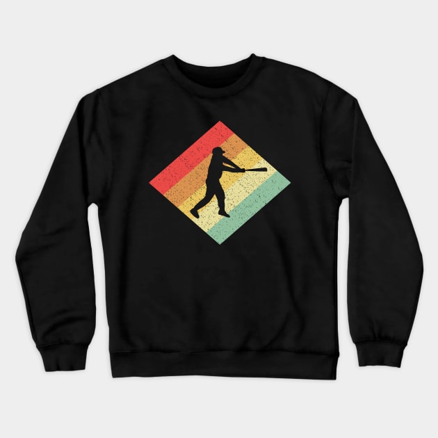 Retro Vintage 80s Baseball Gift For Baseball Players Crewneck Sweatshirt by OceanRadar